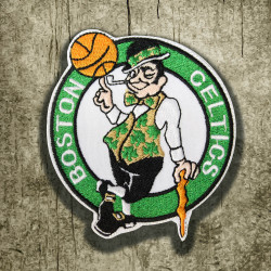 Boston Celtics NBA Embem besticktes Bügelbild / Ärmelaufnäher mit Klettverschluss